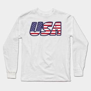 United States of America Word United states of america word vector isolated graphic Long Sleeve T-Shirt